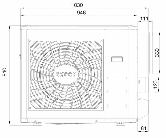 Напольно-потолочный кондиционер Excon CR-01-1022 — (1)