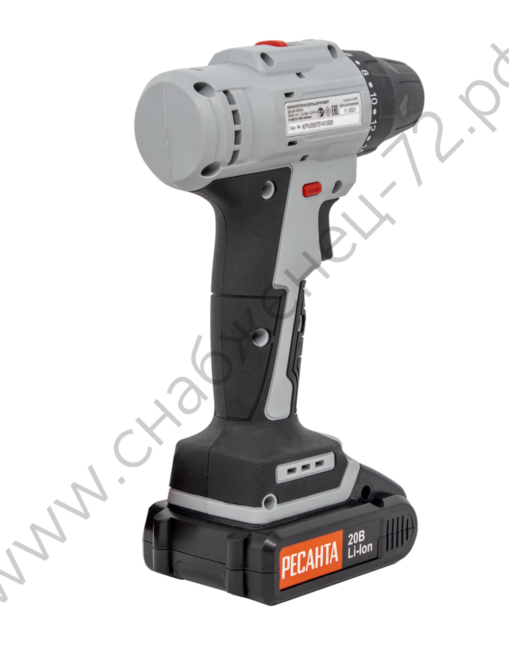 Дрель-шуруповерт аккумуляторная Ресанта ДА-20-2ЛК-Б (2,0 А/ч) (бесщеточный двигатель)