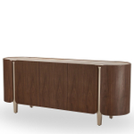 Буфет SELECT 3138 глянцевая керамика ТОСКАНЕ/орех/золото