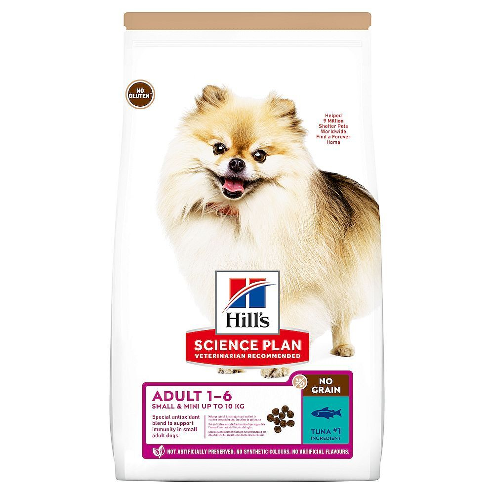 Hill's Adult Small & Mini No Grain для собак мелких и миниатюрных пород с тунцом 6 кг