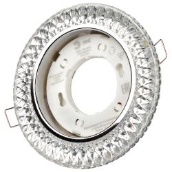 Светильник встраиваемый cо светодиодной подсветкой ЭРА DK LD23 SL/WH под лампу GX53 прозрачный