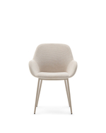 Стул Konna бежевого цвета со стальными бежевыми ножками