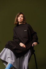 Туника из плотного футера "Горький шоколад"