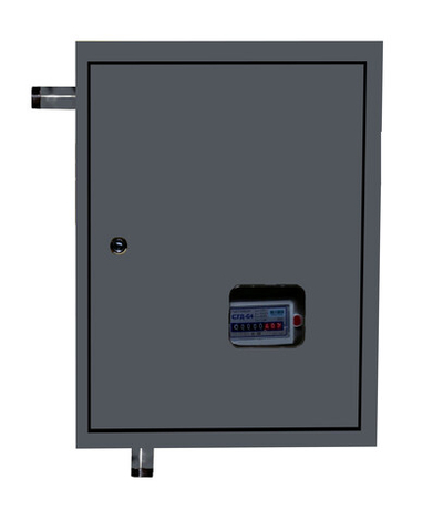 Шкафной газораспределительный пункт ГРПШ-ОХТА-RF-10-1-НЛ-С4-П1 (серый)