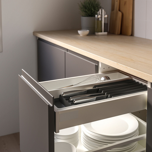 Подставка для ножей IKEA UPPDATERA (УППДАТЕРА), Антрацит, 20х50 см