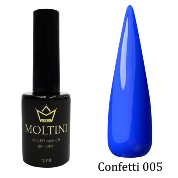 Гель-лак Moltini Confetti 005, 12 ml