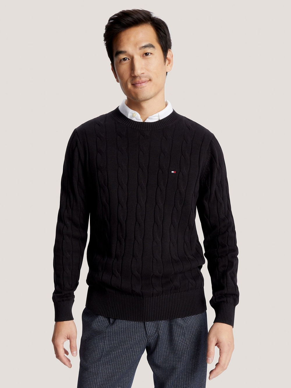Свитер Tommy Hilfiger Flag Logo Cable Knit Black