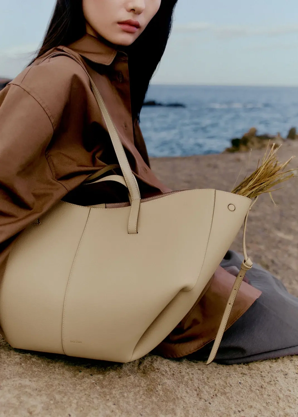 POLENE СУМКА CYME, СВЕТЛО-БЕЖЕВЫЙ