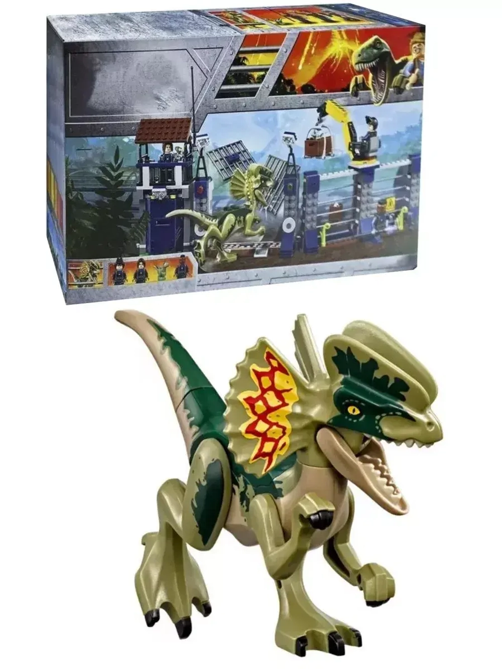 Конструктор Нападение дилофозавра на сторожевой пост 307 дет