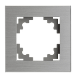 Рамка 1-местная, серебро, STEKKER, MFR00-7001-03, серия Катрин, серебро 50011