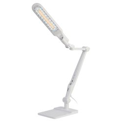 Настольный светильник ЭРА NLED-497-12W-W светодиодный на струбцине и с основанием белый
