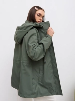 Ветровка с капюшоном удлиненная