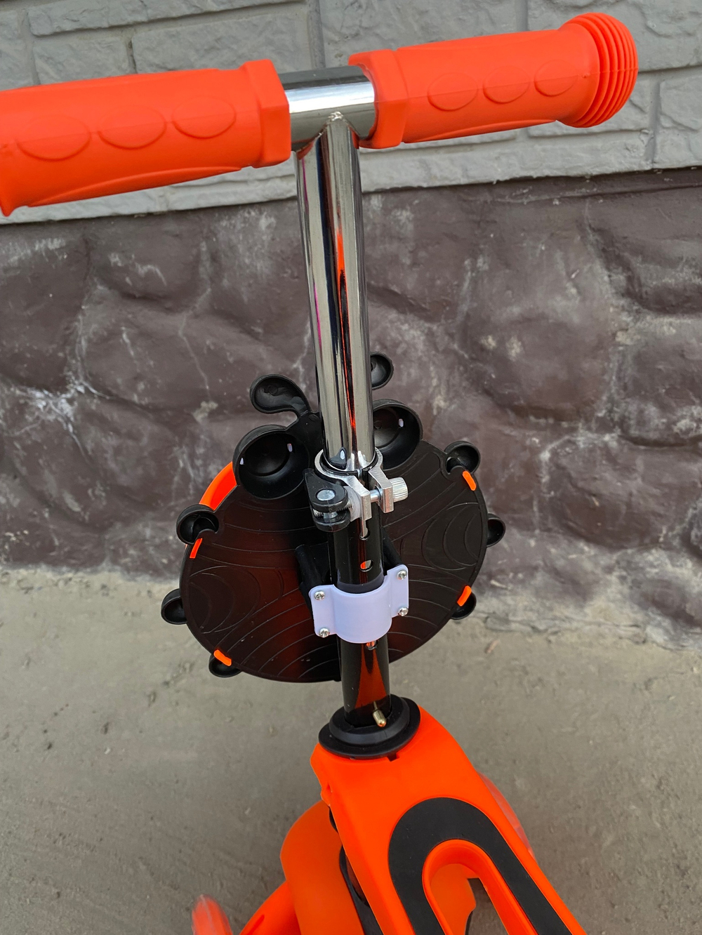 Самокат детский 3-х колесный СО СЪЕМНЫМ СИДЕНИЕМ руль 60-69 см, до 40 кг оранжевый арт. U038234Y