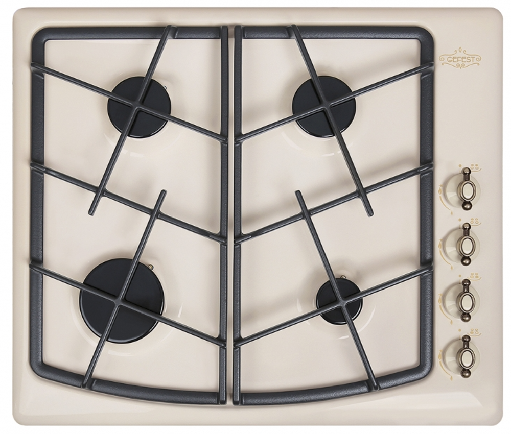 Поверхность варочная  Гефест СГ СН 1211 К54 (крем.,ручки латунь, газ/к 59*51)