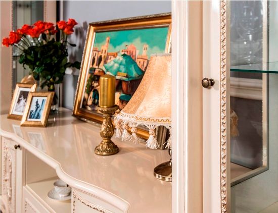 Гостиная модульная ДЖОКОНДА крем глянец