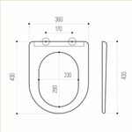Сиденье для унитаза  WAVE NORD полипропилен, микролифт, БЕЛЫЙ глянец