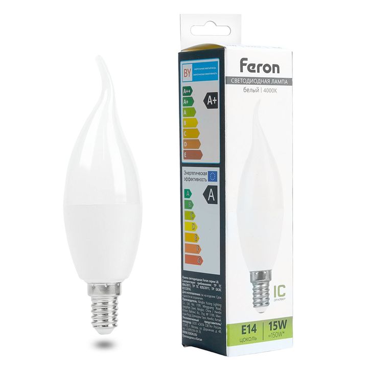 Лампа светодиодная Feron LB-980 E14 15W 4000K 52075