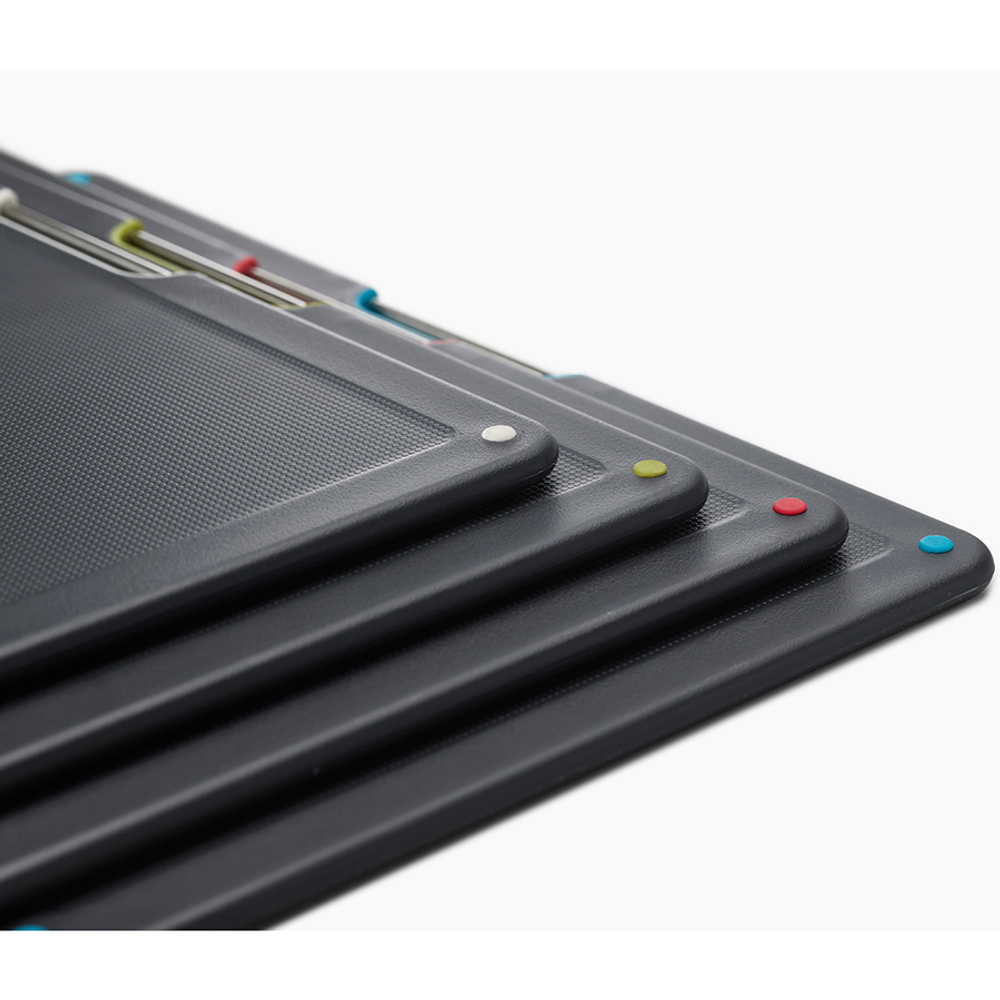 Набор разделочных досок в подставке folio steel, нержавеющая сталь, 4 шт.