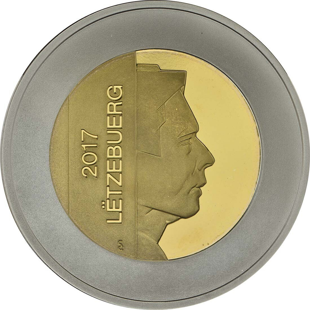 ЛЮКСЕМБУРГ, 2017, 5 ЕВРО [HYLA ARBOREA] [БИМЕТАЛЛ: СЕРЕБРО + NORDIC GOLD]