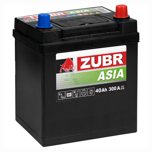 Аккумулятор ZUBR Premium Asia (40Ah, 300A, R+) ZPA400