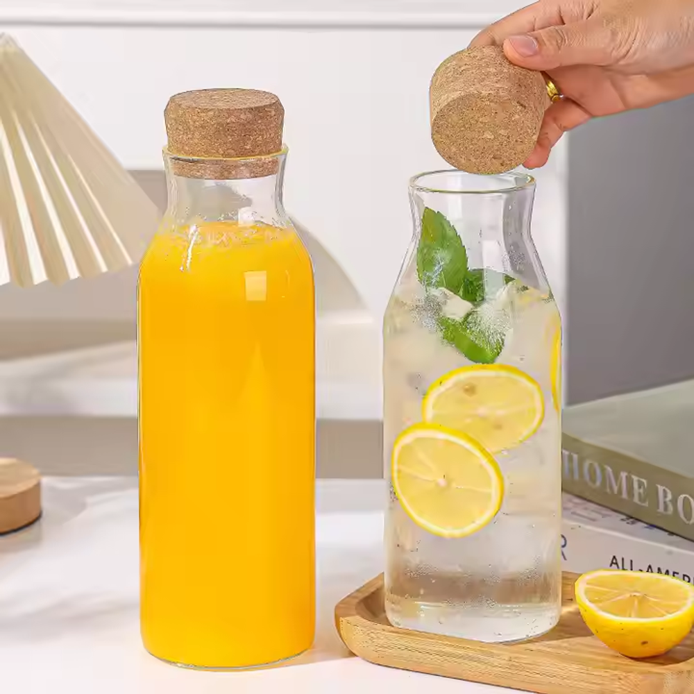 Графин с пробкой Sviskon 1 л, боросиликатное стекло/кора пробкового дерева