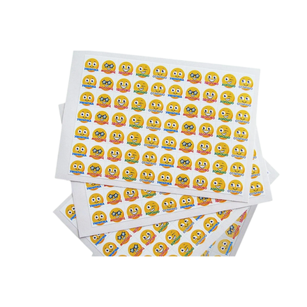 Наклейки смайлики зеленые