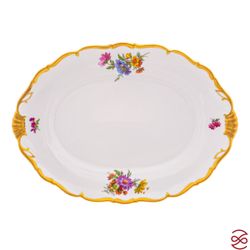 Блюдо овальное Queen's Crown Мейсенский букет 36 см