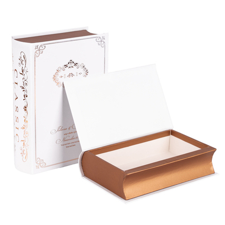 Набор/2шт "Книга" 16*21*5, 12*19*4,7см Белая