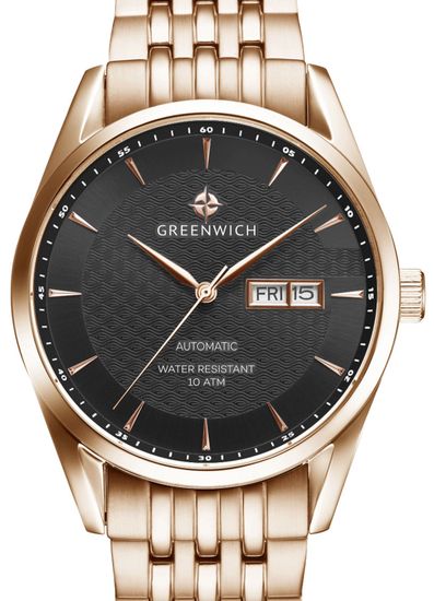 Greenwich Good Luck Classic GW 074.40.31 - Элегантность в оттенке розового золота, Мужские наручные часы