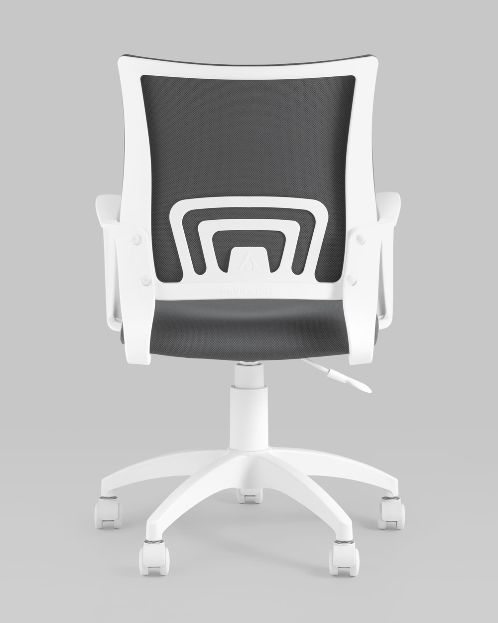Кресло офисное Topchairs ST-BASIC-W серая ткань крестовина белый пластик
