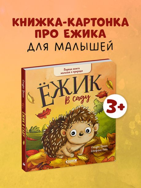 Книжки-картонки. Ёжик в саду. Первая книга малыша о природе