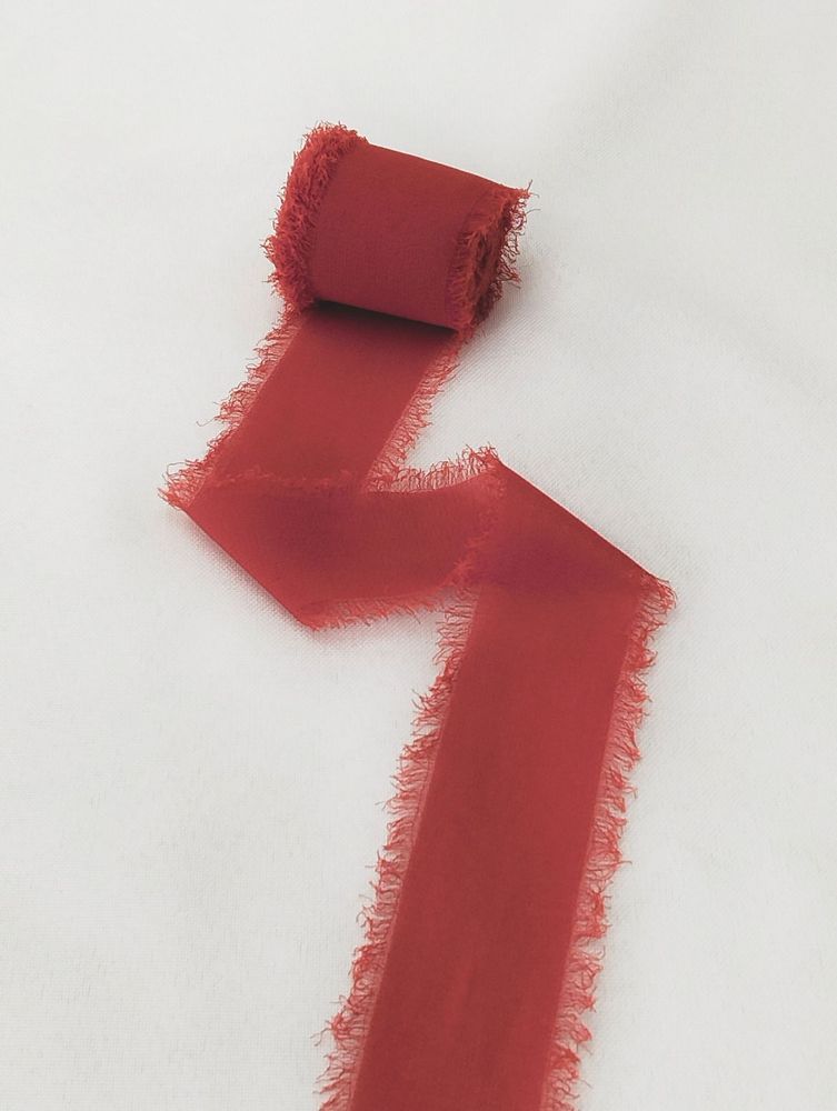 Лента Винтаж Н/О Край, (4см*5м) Бордовый