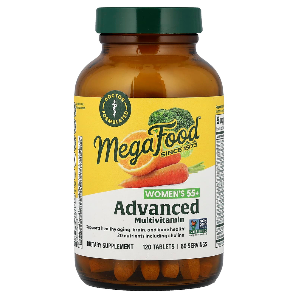 MegaFood, улучшенный мультивитаминный комплекс, для женщин старше 55 лет, 120 таблеток