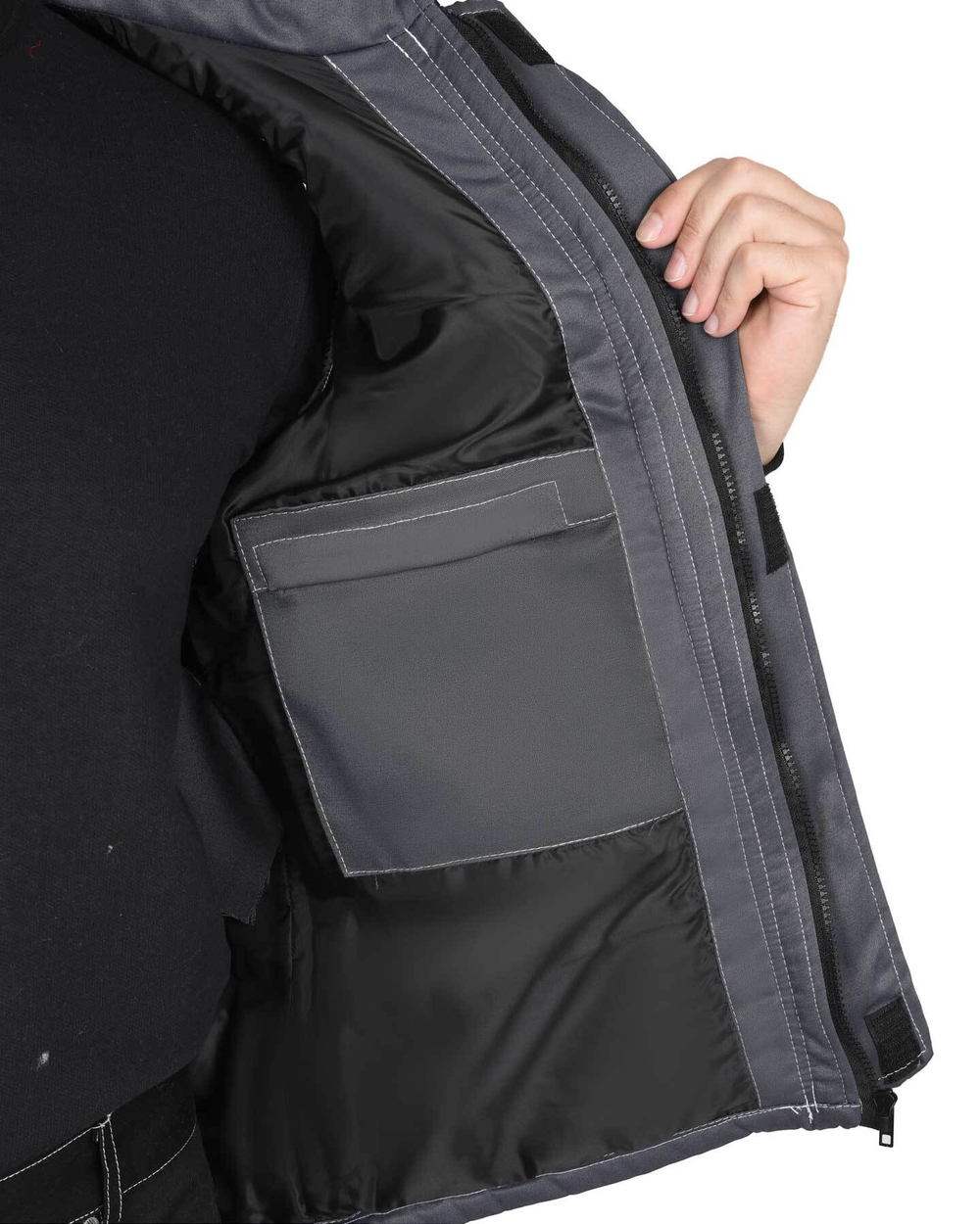 Жилет "СПЕЦ"   серым с красный