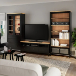 Комбинация под ТВ - IKEA HEMNES, 47x326x197 см, черный, Хемнэс ИКЕА
