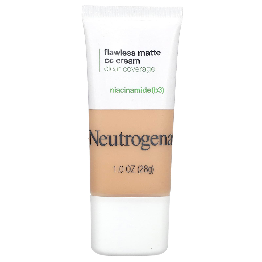 Neutrogena, Flawless Matte CC Cream, CC-крем, прозрачное покрытие, ваниль 3,0, 28 г (1 унция)