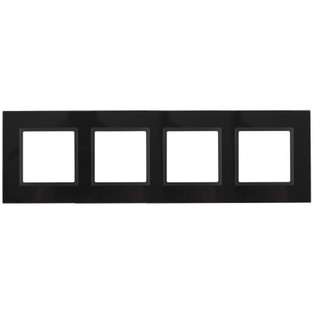 Рамка 4-м 14-5104-05 стекло Elegance черный+антрацит ЭРА Б0034528 Рамка 4-м 14-5104-05 стекло Elegance черный+антрацит ЭРА Б0034528