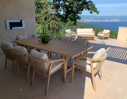 Кресло деревянное с подушками Tagliamento Ravona KD, натуральный, бежевый, HUC25690KD