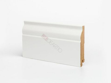 Плинтус напольный белый U103 100 мм МДФ 100x16x2050