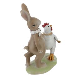 GAEM Фигурка декоративная "Заяц с курицей", L11 W7 H14 см