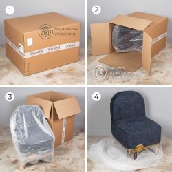 Кресло Monstera Deliciosa (Монстера) Айвори Античное сереберо