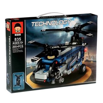 Конструктор Техник " Вертолет " , 205 деталей