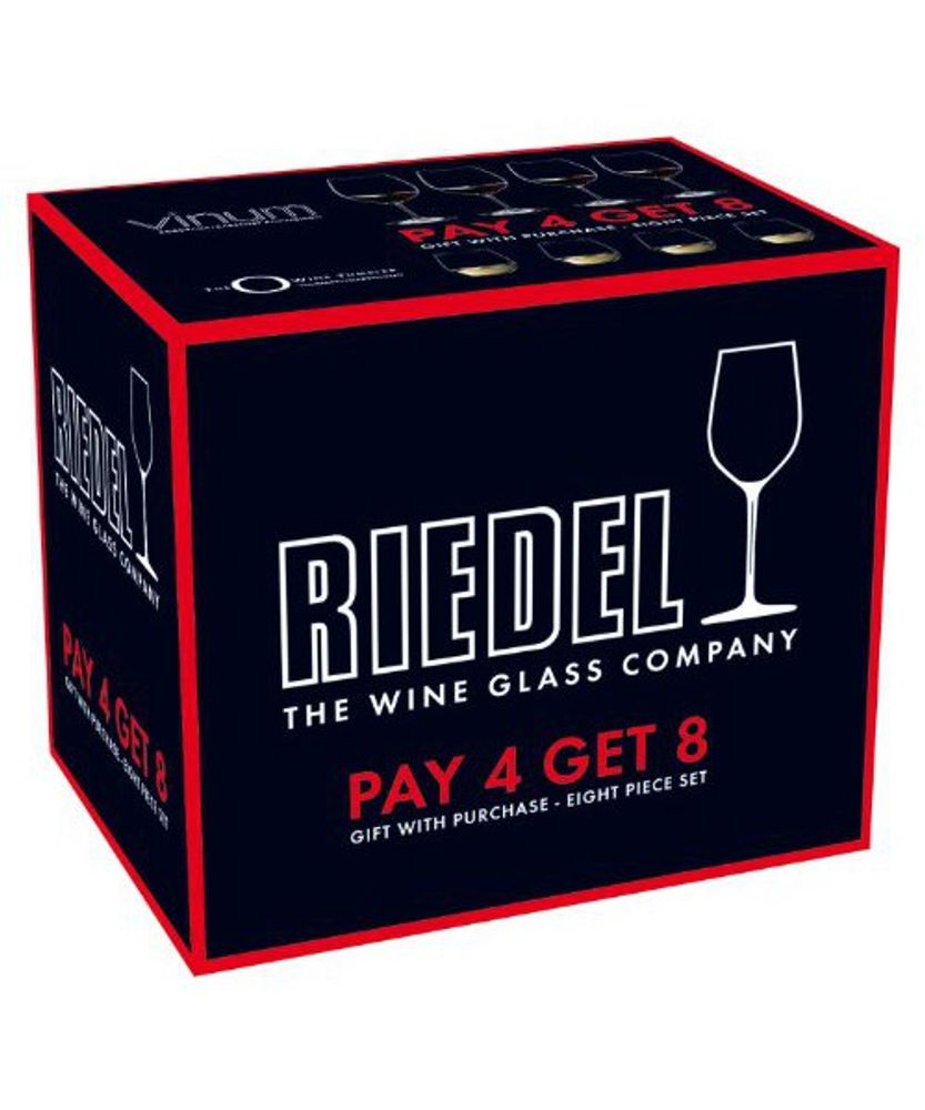 Riedel Бокалы из хрусталя Bordeaux-Viognier Vinum - 8шт