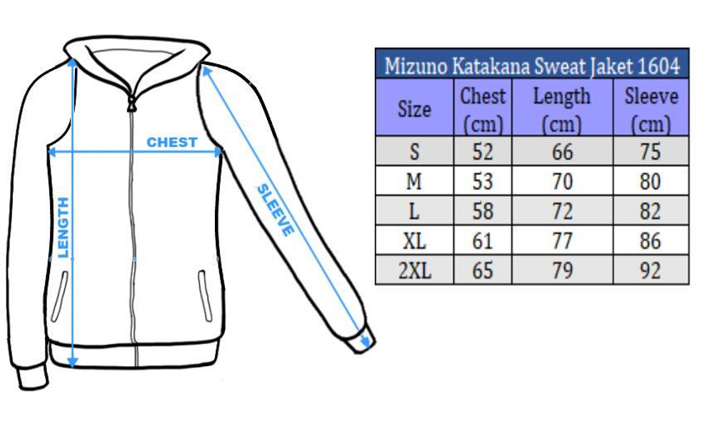 Mizuno Katakana Sweat Jacket (K2GC1604) grey