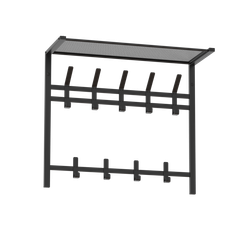 Вешалка с полкой 2-х ярусная "Торонто 22" (Черный)