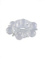 Прозрачное эрекционное кольцо с шариками и шипами