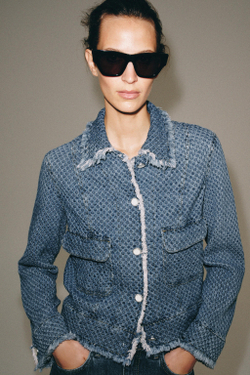 ZARA ДЖИНСОВАЯ КУРТКА — ZW COLLECTION, СИНИЙ