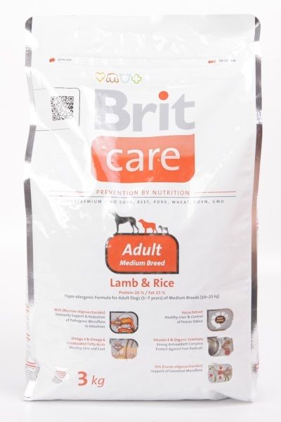 Brit Care Adult Medium Breed Lamb &amp; Rice ‒ корм для собак средних пород