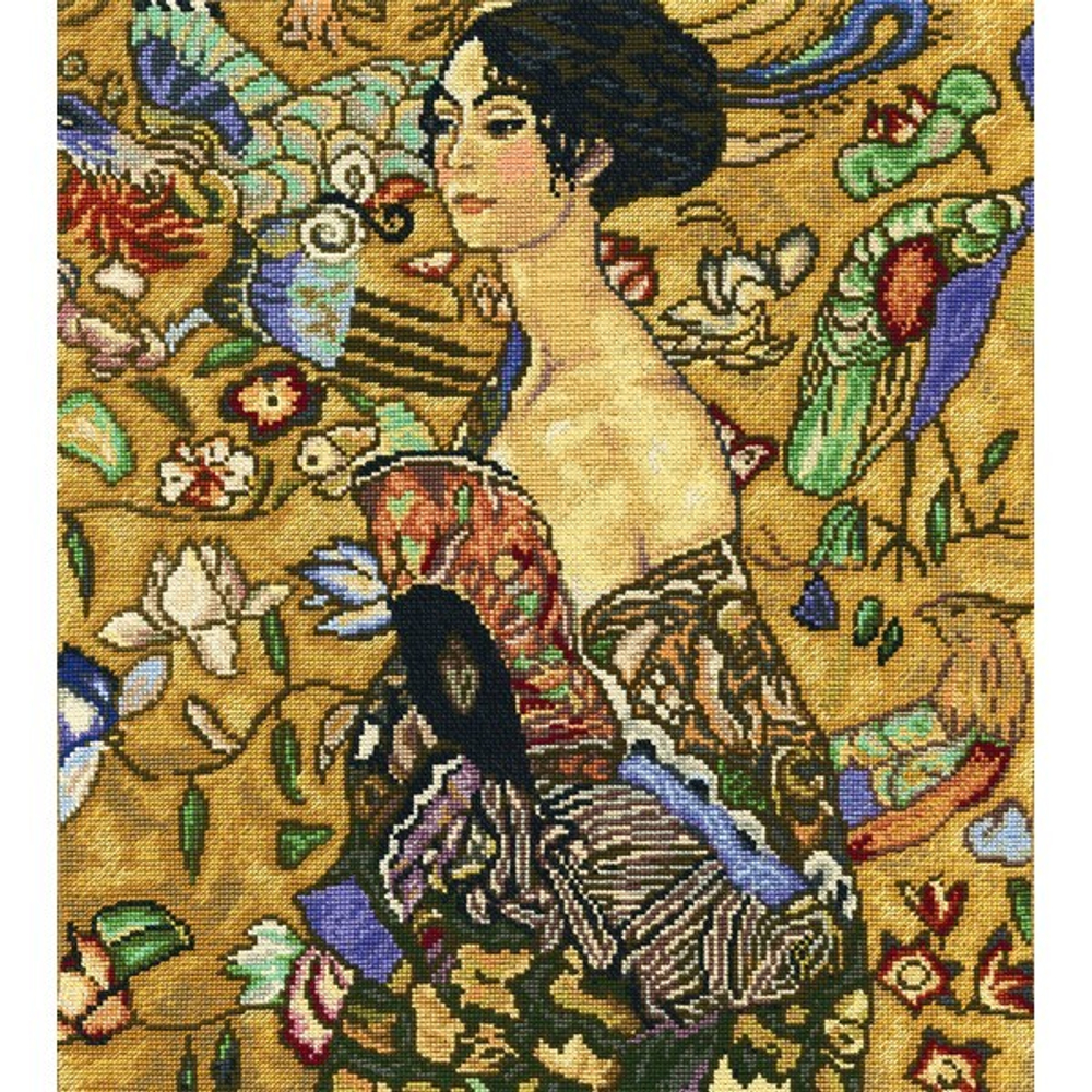 "Женщина с веером"-M443  вышивка