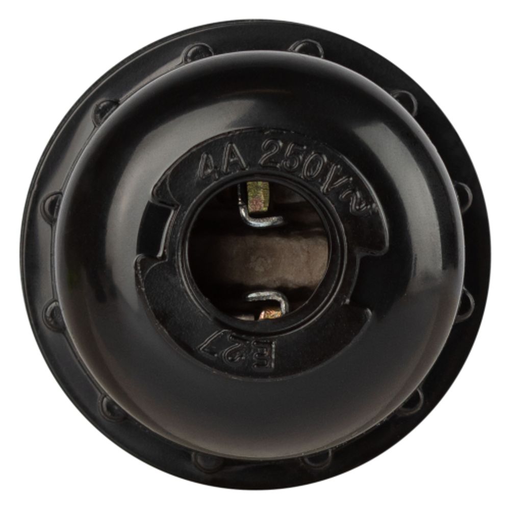 Патрон ЭРА Е27 подвесной бакелит черный без наклейки групповая упаковка 50 шт | Патроны, переходники, ПРА